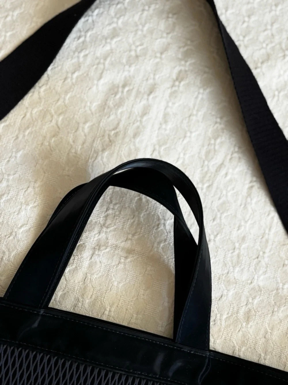 Victoria's Secret Black Mesh VSX Duffel Tote
